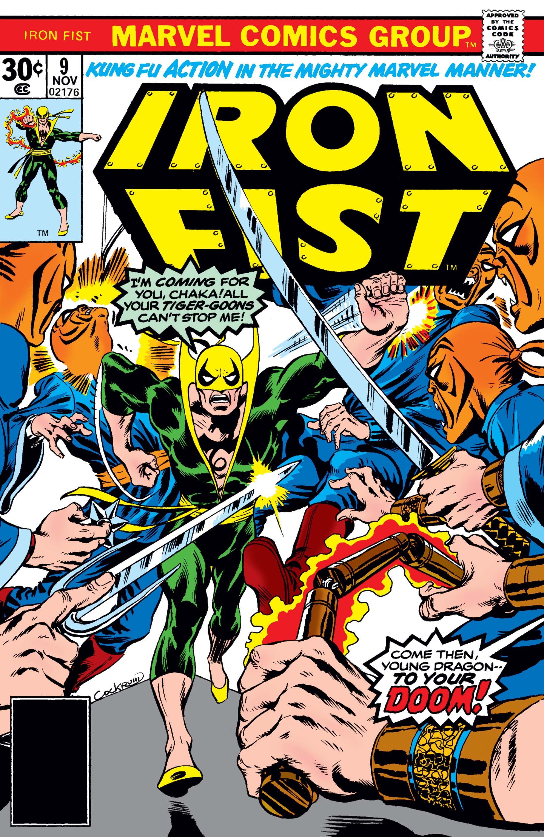 Iron Fist (1975) 9 Comic Issues Marvel