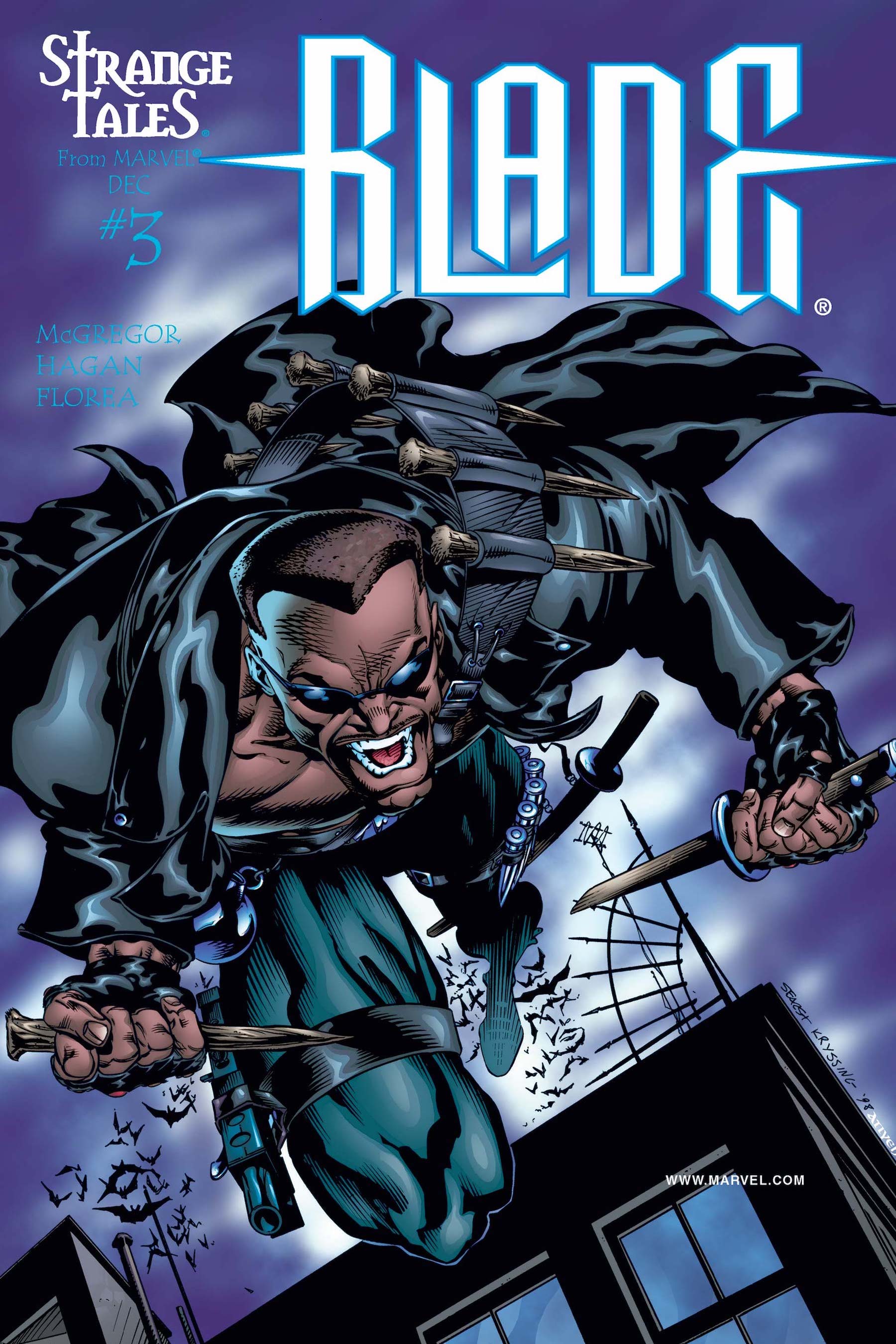 Najee Harris by Ray Anthony Height and Wil Quintana, after STRANGE TALES: BLADE #3 by Bart Sears
