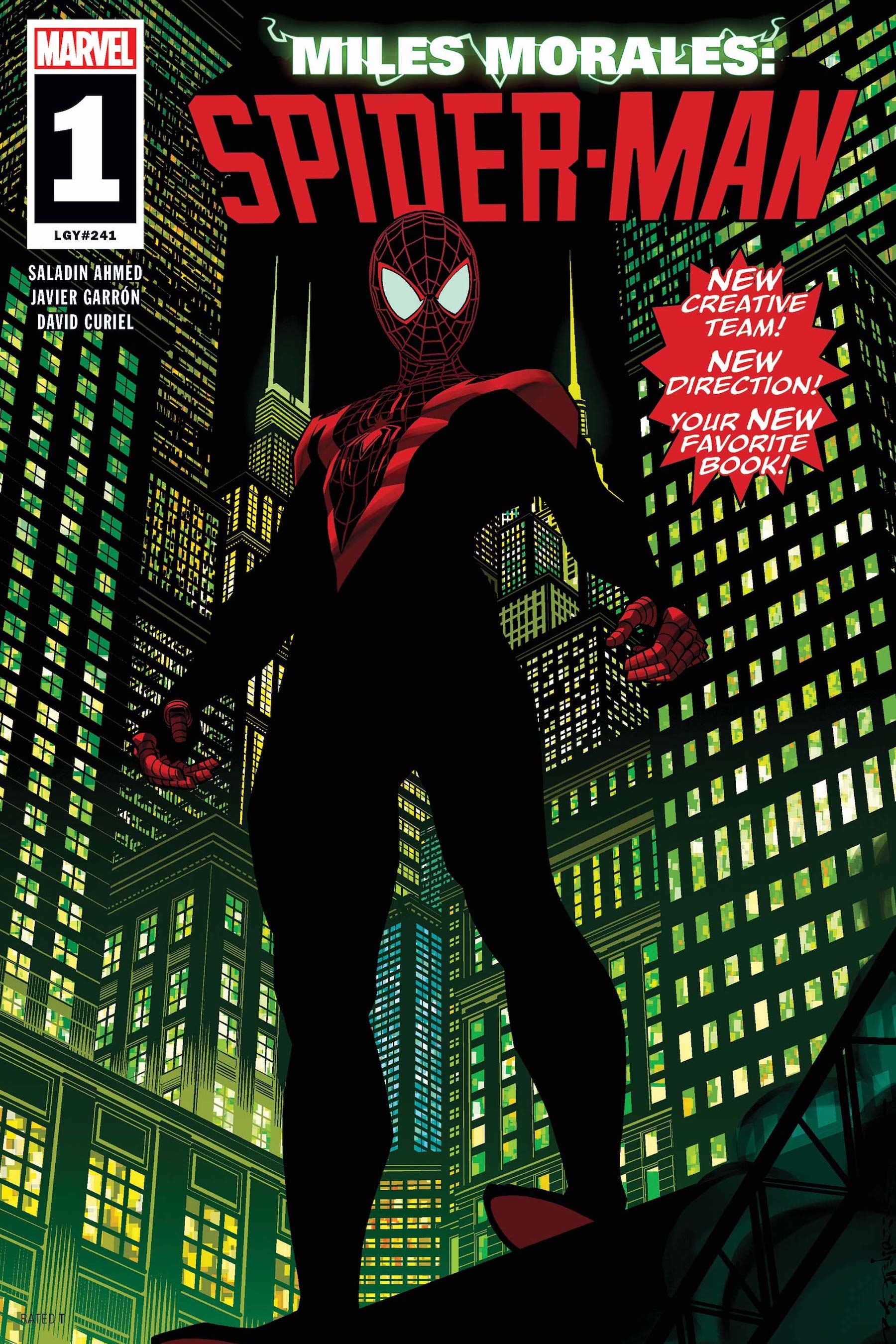 DeVonta Smith by Francesco Manna and Carlos Lopez, after MILES MORALES: SPIDER-MAN #1 by Brian Stelfreeze